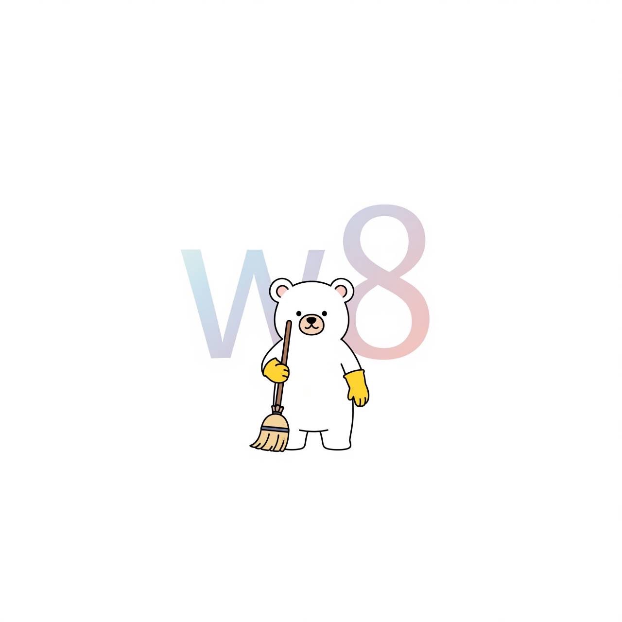 w8と白熊のロゴ