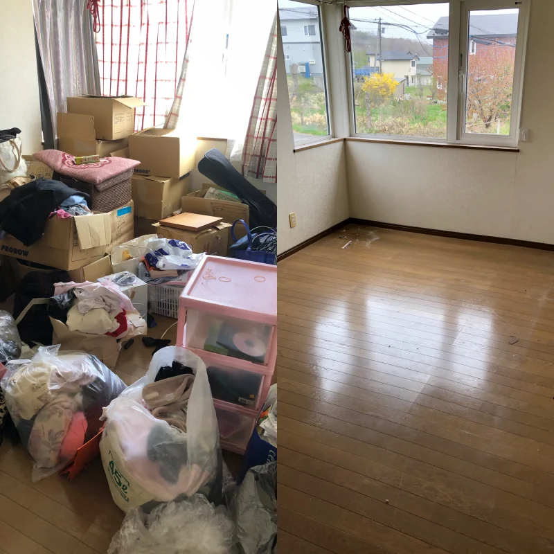 既存w8サイト掲載の片付け前後の室内